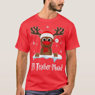 RTI Teacher Squad Xmas Reindeer Weihnachtsmannmütz T-Shirt