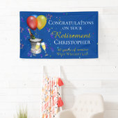 Rtirement Celebration Fizz Herzlichen Glückwunsch Banner (Insitu)