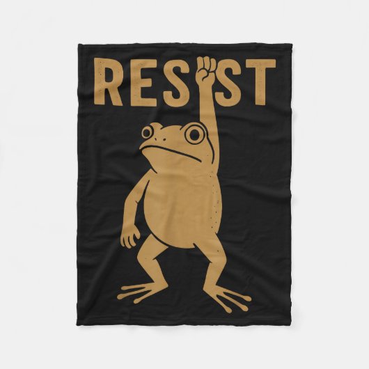 Rtland Frog Funny City Art - Rtland Frog Protest Fleecedecke (Vorderseite)
