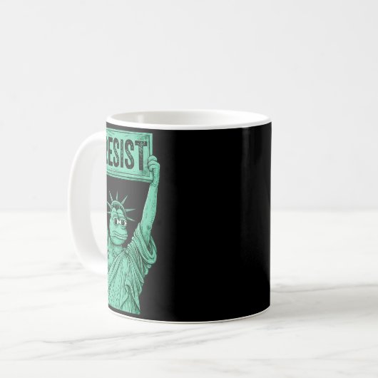 Rtland Frog Funny City Art - Rtland Frog Protest  Kaffeetasse (Vorderseite Links)