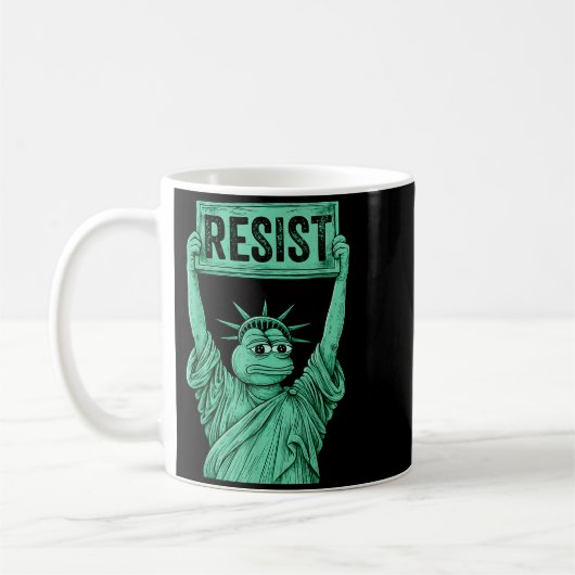 Rtland Frog Funny City Art - Rtland Frog Protest  Kaffeetasse (Links)