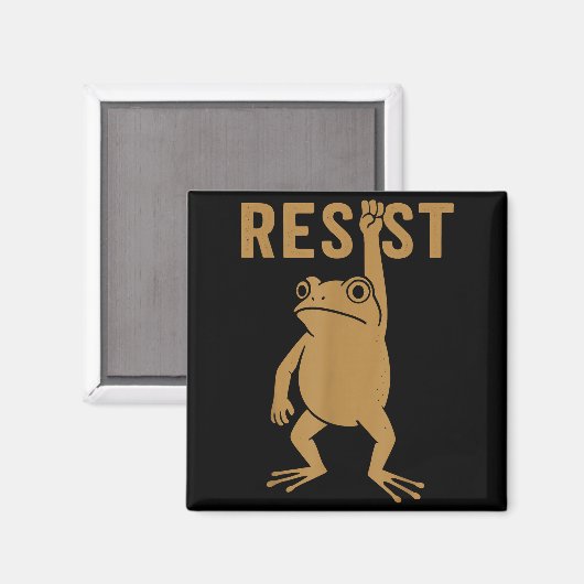 Rtland Frog Funny City Art - Rtland Frog Protest Magnet (Vorderseite/Rückseite)