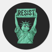 Rtland Frog Funny City Art - Rtland Frog Protest Runder Aufkleber (Vorderseite)