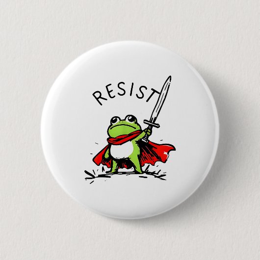 Rtland Frog Protest Resist Funny Frogs Activist Button (Vorderseite)