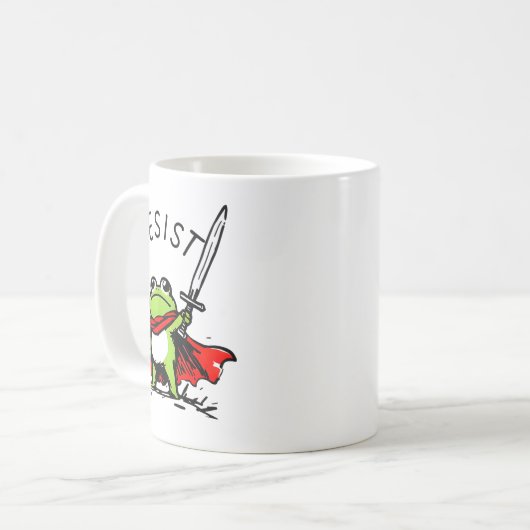 Rtland Frog Protest Resist Funny Frogs Activist Kaffeetasse (Vorderseite Links)