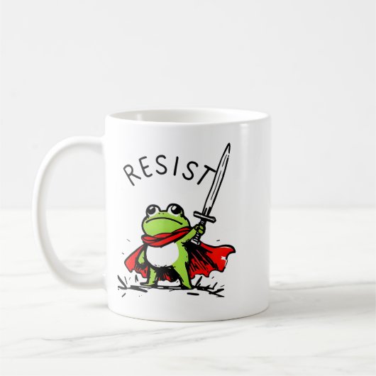 Rtland Frog Protest Resist Funny Frogs Activist Kaffeetasse (Links)