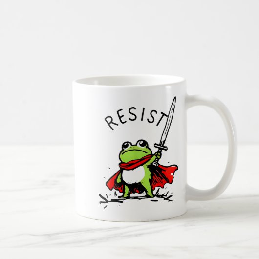 Rtland Frog Protest Resist Funny Frogs Activist  Kaffeetasse (Rechts)