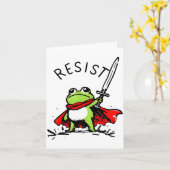 Rtland Frog Protest Resist Funny Frogs Activist Karte (Gelbe Blume)