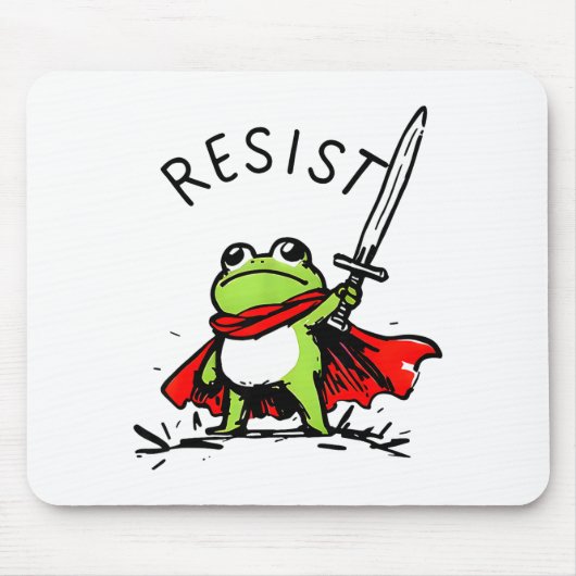 Rtland Frog Protest Resist Funny Frogs Activist Mousepad (Vorne)