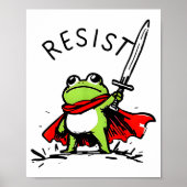 Rtland Frog Protest Resist Funny Frogs Activist Poster (Vorne)