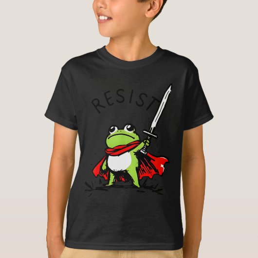 Rtland Frog Protest Resist Funny Frogs Activist T-Shirt (Vorderseite)