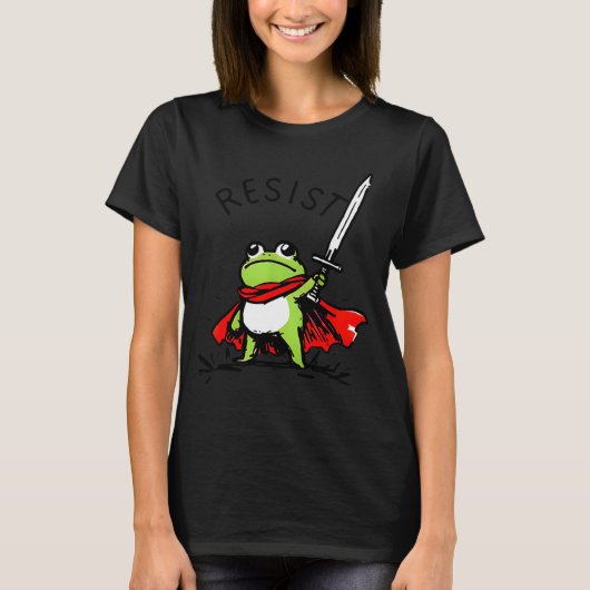 Rtland Frog Protest Resist Funny Frogs Activist T-Shirt (Vorderseite)