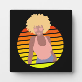 RTRO AFRO QUEEN - AFRO AMERIKANISCHE QUEEN FOTOPLATTE