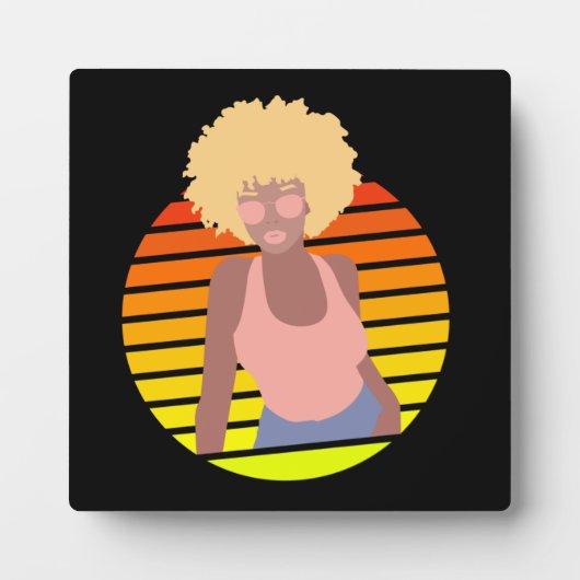 RTRO AFRO QUEEN - AFRO AMERIKANISCHE QUEEN FOTOPLATTE (Vorderseite)