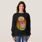RTRO AFRO QUEEN - AFRO AMERIKANISCHE QUEEN SWEATSHIRT (Vorne ganz)