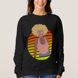 RTRO AFRO QUEEN - AFRO AMERIKANISCHE QUEEN SWEATSHIRT
