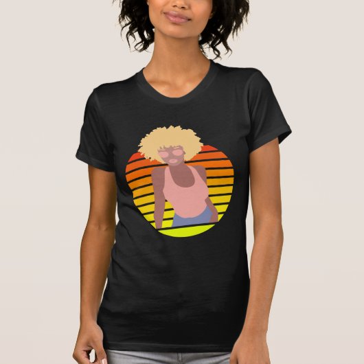 RTRO AFRO QUEEN - AFRO AMERIKANISCHE QUEEN T-Shirt (Vorderseite)