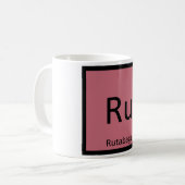 Ru - Rübe-Gemüsechemie-Periodensystem Kaffeetasse (Vorderseite Links)