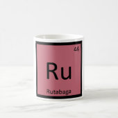 Ru - Rübe-Gemüsechemie-Periodensystem Kaffeetasse (Mittel)