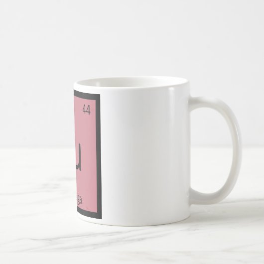 Ru - Rübe-Gemüsechemie-Periodensystem Kaffeetasse (Rechts)