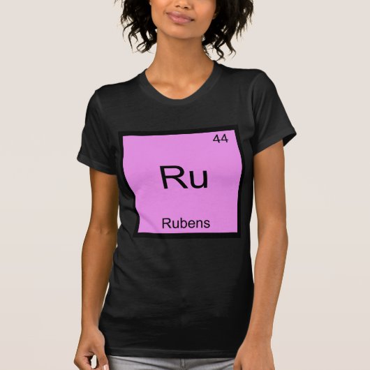 Ru - Rubens Funny Chemistry Element Symbol T-Shirt (Vorderseite)