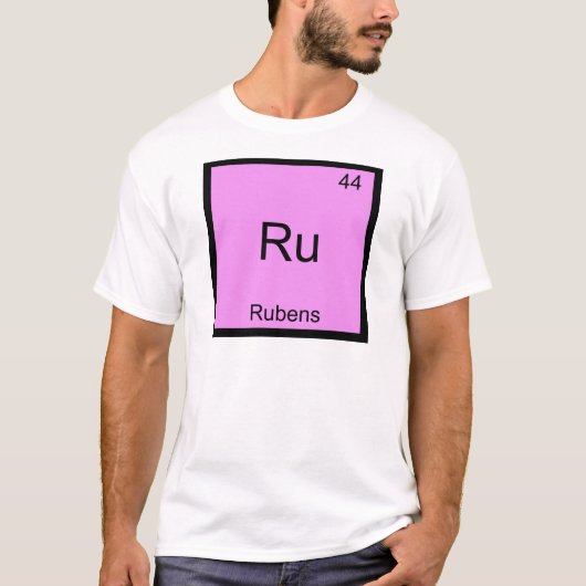 Ru - Rubens Funny Chemistry Element Symbol T-Shirt (Vorderseite)