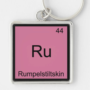 Ru - Rumpelstilzchen Lustiges Chemie-Element-Shirt Schlüsselanhänger