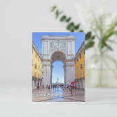 Rua Augusta Arch in Lissabon Postkarte (Stehend Vorderseite)