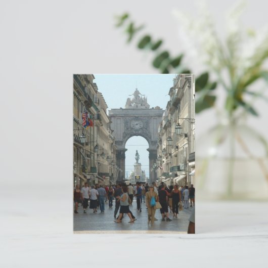 Rua Augusta - Lissabon Postkarte (Stehend Vorderseite)