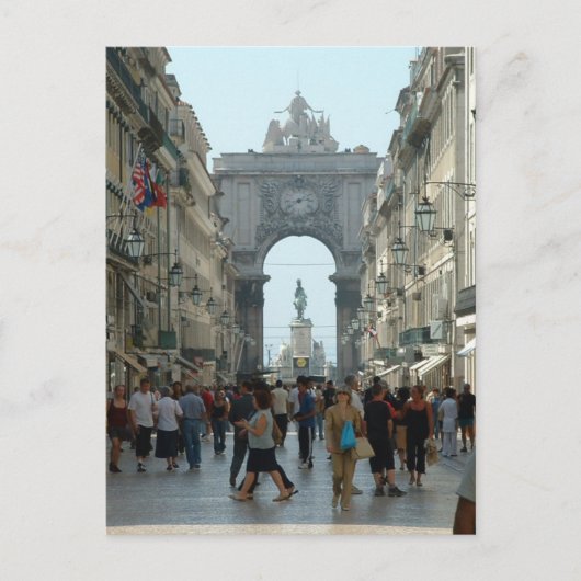 Rua Augusta - Lissabon Postkarte (Vorderseite)