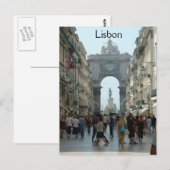 Rua Augusta - Lissabon Postkarte (Vorne/Hinten)