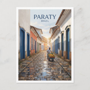 Rua do Fogo Paraty Brasil Reise Postkarte