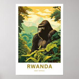 Ruanda East Africa Travel Print Poster