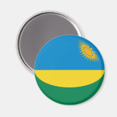 Ruanda Fisheye Flag Magnet (Vorderseite/Rückseite)