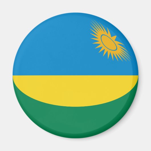 Ruanda Fisheye Flag Magnet (Vorne)