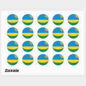 Ruanda Fisheye Flag Sticker (Blatt)