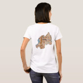 Ruanda Flag and Map dk T - Shirt (Schwarz voll)
