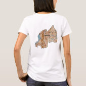 Ruanda Flag and Map dk T - Shirt (Rückseite)