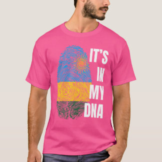 Ruanda Flag DNA Fingerprint Schwarze Geschichte Mo T-Shirt