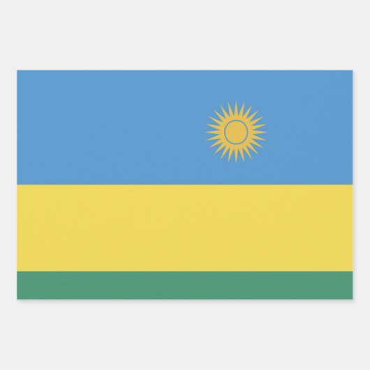 Ruanda Flag Emblem Geschenkpapier Set (Vorderseite 3)