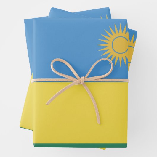 Ruanda Flag Emblem Geschenkpapier Set (Beispiel)