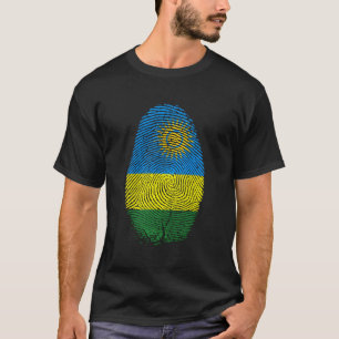 Ruanda Flag Fingerprint ist in meinem DNA-Geschenk T-Shirt