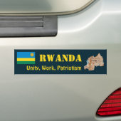 Ruanda Flag + Karte Autoaufkleber (Auf Auto)