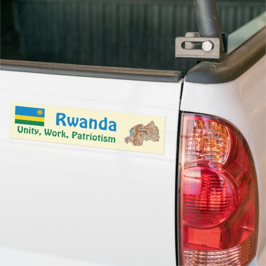 Ruanda Flag + Karte Autoaufkleber (Auf Lkw)