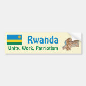 Ruanda Flag + Karte Autoaufkleber (Vorne)
