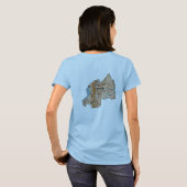 Ruanda Flag + Karte T - Shirt (Schwarz voll)