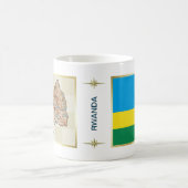 Ruanda Flag + Karte Tasse (Mittel)