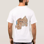 Ruanda Flag + Karte + Text-T - Shirt (Rückseite)