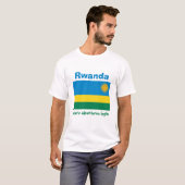 Ruanda Flag + Karte + Text-T - Shirt (Vorne ganz)