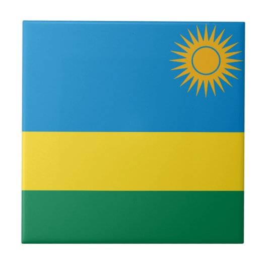 Ruanda Flag Keramik Tile Fliese (Vorderseite)